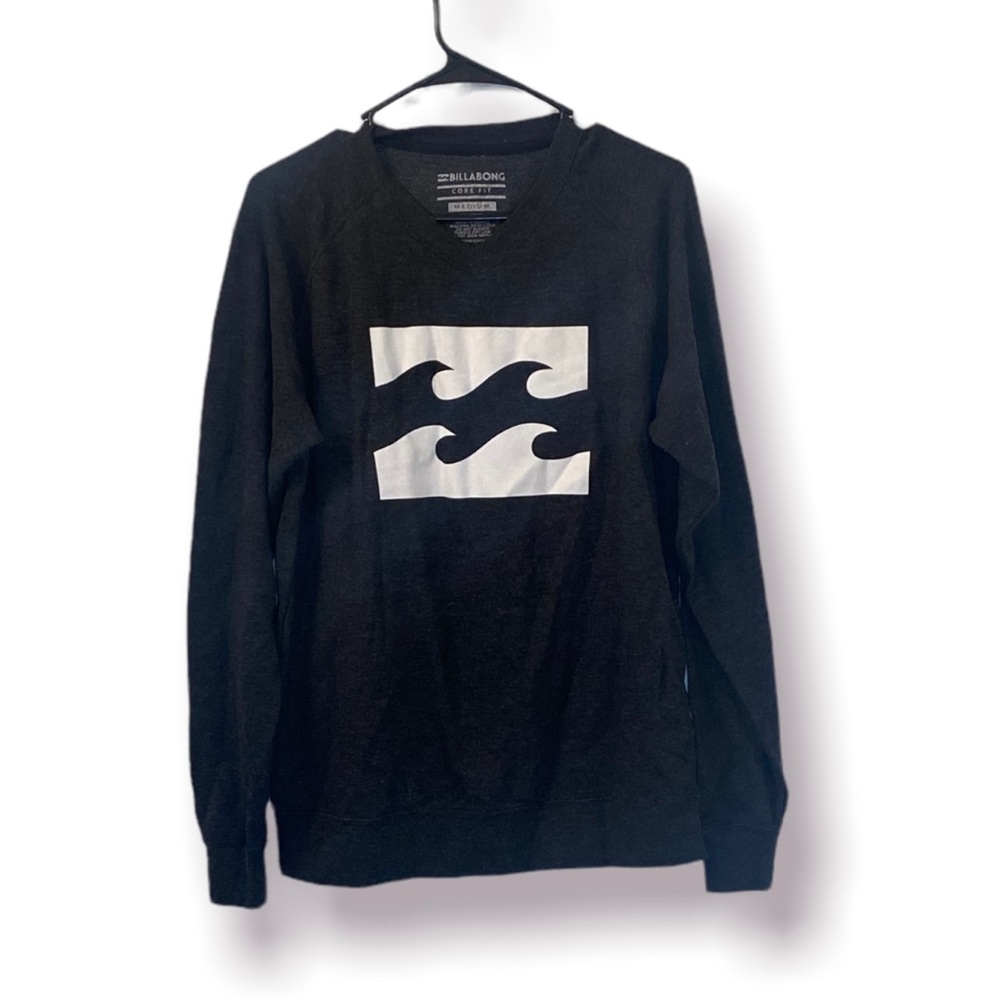 Billabong Mens Long Sleeve Sweater Shirt Dark Charcoal Size Medium New No Tags